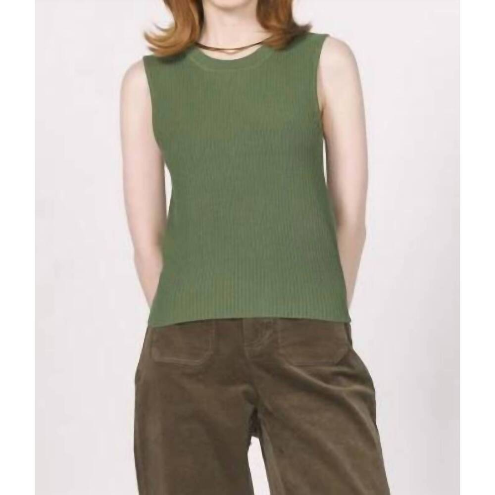 NEW ANOTHER LOVE stirling tank top in slate green